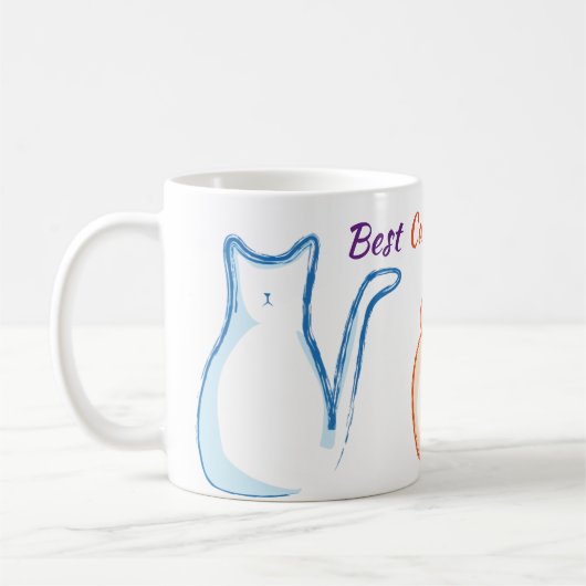 Beste Cat Mama je Kaffeetasse (Links)