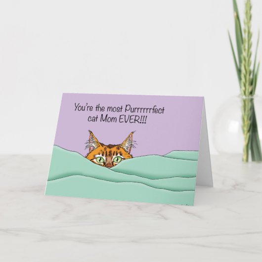 Beste Cat Mama je! Karte (Vorderseite)