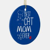 Beste Cat Mama je Keramik Ornament (Rechts)