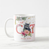 Beste Cat Mama je Kitten Illustration Muttertag Kaffeetasse (Links)