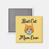 Beste Cat Mama je Magnet (Vorderseite/Rückseite)