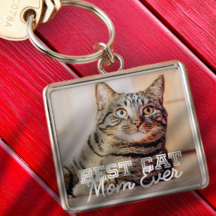 Beste Cat Mama je Modernes, benutzerdefiniertes Fo Schlüsselanhänger