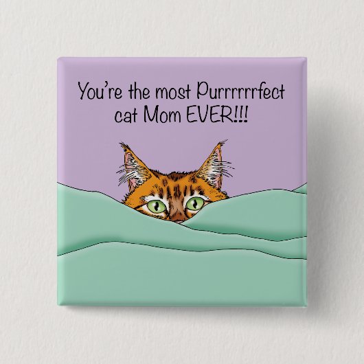 Beste Cat Mama je! Muttertag Button (Vorderseite)