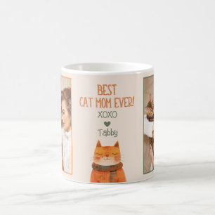 Beste Cat Mama je Muttertag Heimtier Foto Kaffeetasse