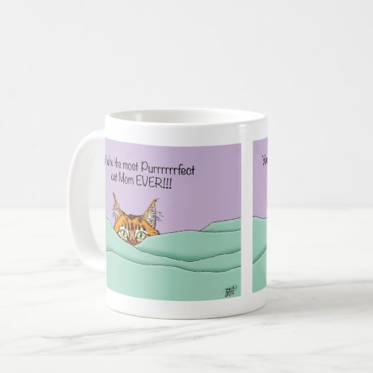 Beste Cat Mama je! Muttertag Kaffeetasse (Vorderseite Links)