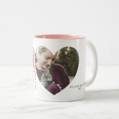 Beste Cat Mama je Niedlich Foto Name Rosa Zweifarbige Tasse (VorderseiteRechts)