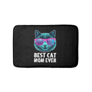 Beste Cat-Mama je Niedliche Sonnenbrille Badematte