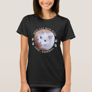 Beste Cat-Mama je Paw-Ausdruck Persönliches Pet-Fo T-Shirt