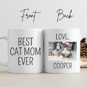 Beste Cat-Mama je personalisieren Foto Mommy Birth Kaffeetasse