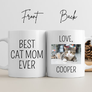 Beste Cat-Mama je personalisieren Foto Mommy Birth Kaffeetasse