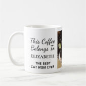 Beste Cat Mama je Personalisiertes Foto Kaffeetasse (Links)