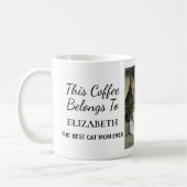 Beste Cat Mama je Personalisiertes Foto Kaffeetasse (Links)