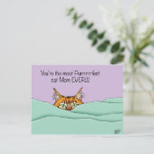 Beste Cat Mama je! Postkarte (Stehend Vorderseite)
