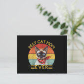 Beste Cat Mama je Postkarte (Stehend Vorderseite)