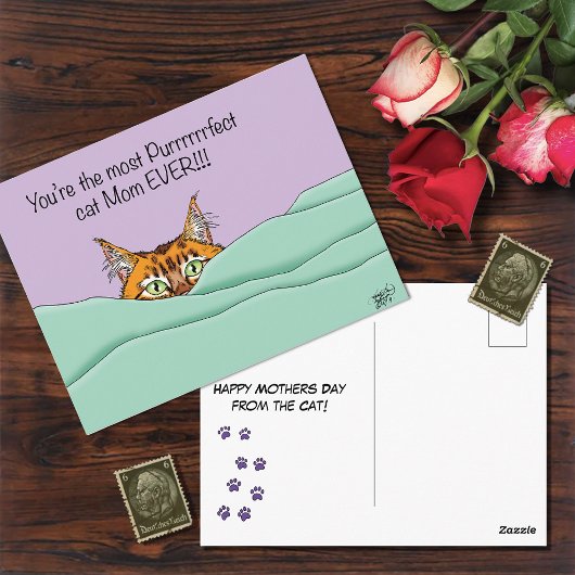 Beste Cat Mama je! Postkarte