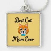 Beste Cat Mama je Schlüsselanhänger (Vorne)