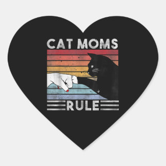 Beste Cat Mama je Shirt | Katzenregel | KatzenMama Herz-Aufkleber