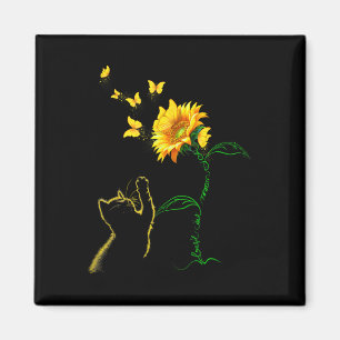 Beste Cat Mama je Sonnenblumen Muttertag Geschenke Magnet