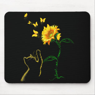 Beste Cat Mama je Sonnenblumen Muttertag Geschenke Mousepad