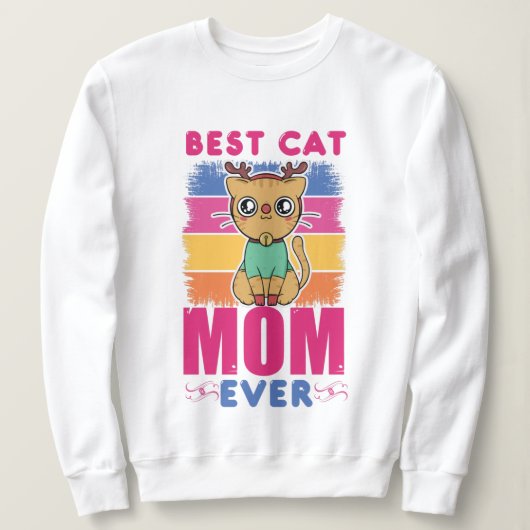 Beste Cat Mama je Sweatshirt (Design vorne)