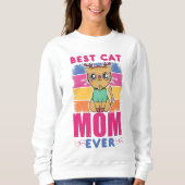 Beste Cat Mama je Sweatshirt (Vorderseite)