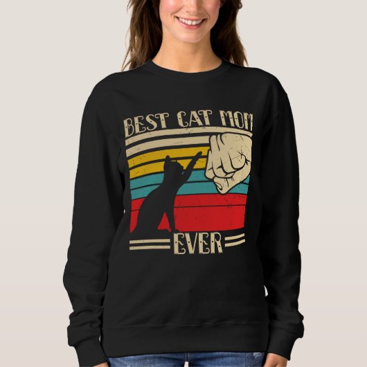 Beste Cat Mama je Sweatshirt (Vorderseite)