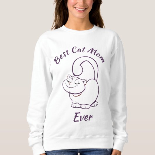 Beste Cat Mama je Sweatshirt (Vorderseite)