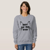 Beste Cat Mama je Sweatshirt - gemütlich & stilvol (Vorne ganz)