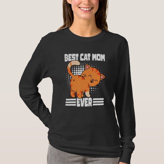 Beste Cat Mama je Sweet Cat T-Shirt (Vorderseite)