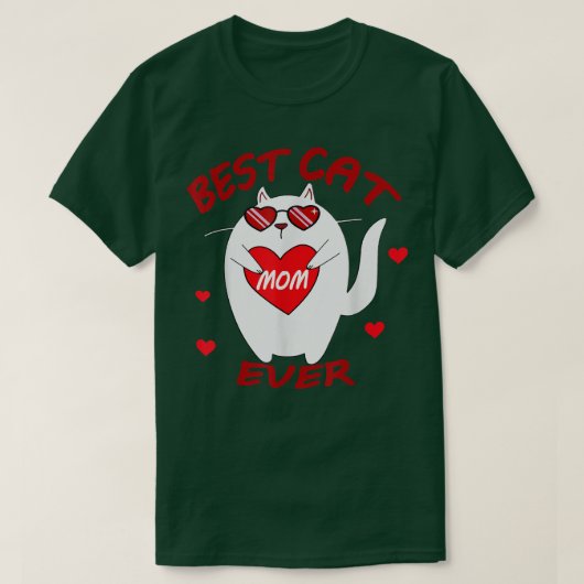 Beste Cat Mama je T-Shirt (Design vorne)