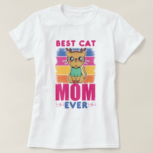 Beste Cat Mama je T-Shirt (Design vorne)