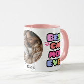 Beste Cat-Mama je Tasse mit benutzerdefiniertem Fo (VorderseiteRechts)