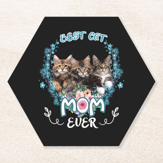 Beste Cat Mama je Untersetzer (Vorderseite)