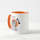 Beste Cat Mama je Vintag Sunburst Tasse (Vorderseite Links)