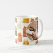 Beste Cat Mama je Whimsisches Foto Kaffeetasse (VorderseiteRechts)
