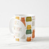 Beste Cat Mama je Whimsisches Foto Kaffeetasse (Vorderseite Links)