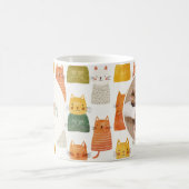 Beste Cat Mama je Whimsisches Foto Kaffeetasse (Mittel)