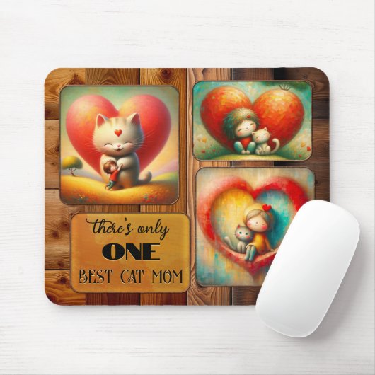Beste Cat Mama Kunst oder Foto Mousepad (Mit Mouse)