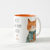 Beste Cat Mama Niedlich Muttertagsname Zweifarbige Tasse (VorderseiteRechts)