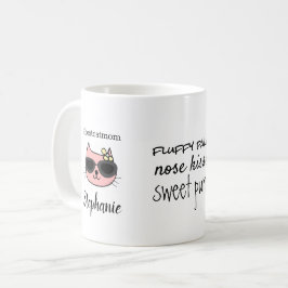 Beste Cat Mama Personalisierter Name Kaffeetasse