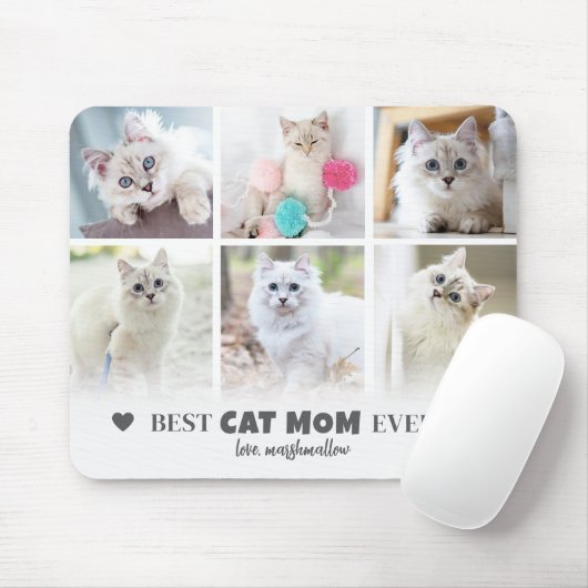 Beste Cat Mama Pet Foto Mousepad (Mit Mouse)