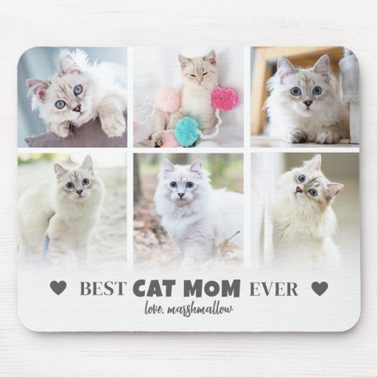 Beste Cat Mama Pet Foto Mousepad (Vorne)