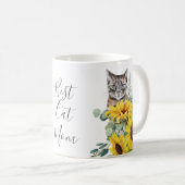 Beste Cat Mama Sonnenblumen Kaffeetasse (VorderseiteRechts)