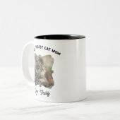 Beste Cat Mama Verziert Border Tasse (Vorderseite Links)