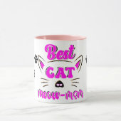 Beste Cat Meow Mama Paw Print Coffee Tasse (Zentrum)