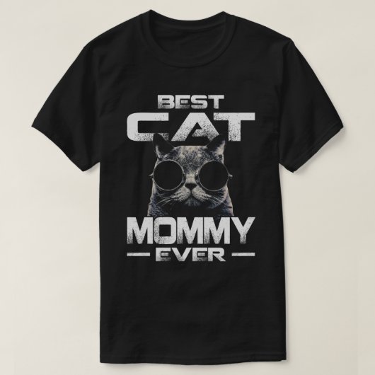 Beste Cat MOMMY je Vintag T-Shirt (Design vorne)