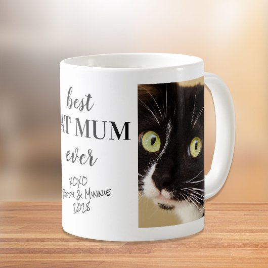 Beste Cat Mum je Personalisierte Fotos Kaffeetasse