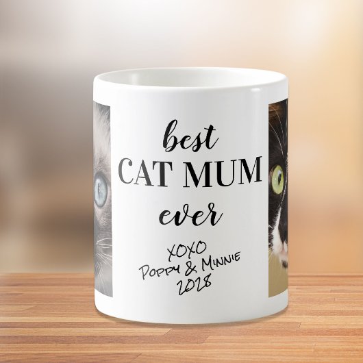 Beste Cat Mum je Personalisierte Fotos Kaffeetasse