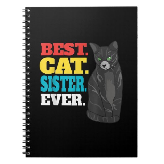 Beste Cat Sister je | Niedlich Kitty Cat Lovers Notizblock (Vorderseite)