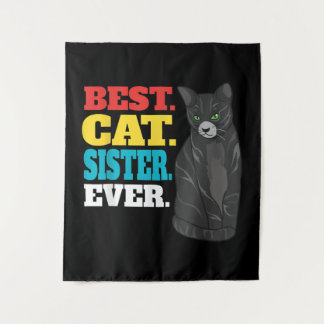 Beste Cat Sister je | Niedlich Kitty Cat Lovers Wandteppich